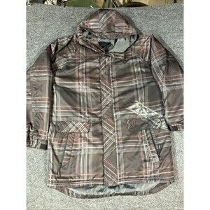 Fox Racing Tech FX Plaid Snowboard Ski Jacket Insulated Men's XL Black